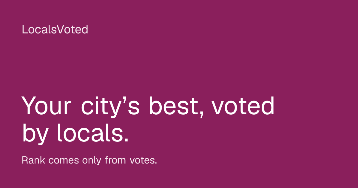 I built a “Best [thing] in [city]” site where only phone-verified votes decide the ranking. Look logo